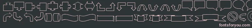 Шрифт Varishapes – розовые шрифты на чёрном фоне