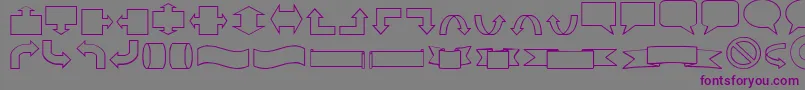 Шрифт Varishapes – фиолетовые шрифты на сером фоне