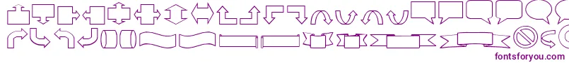 Fonte Varishapes – fontes roxas em um fundo branco