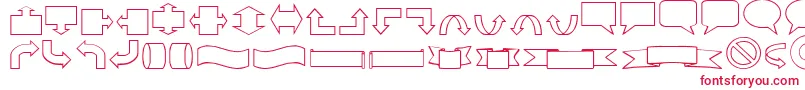 Varishapes-fontti – punaiset fontit valkoisella taustalla