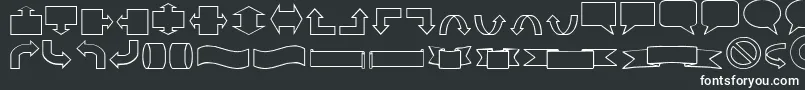 fuente Varishapes – Fuentes Blancas Sobre Fondo Negro