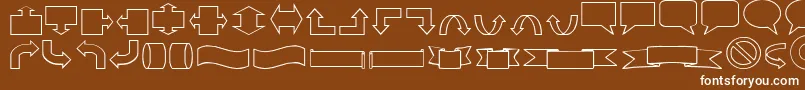 fuente Varishapes – Fuentes Blancas Sobre Fondo Marrón