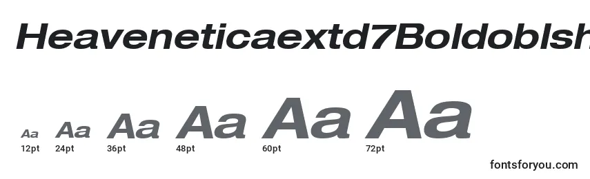 Heaveneticaextd7Boldoblsh Font Sizes
