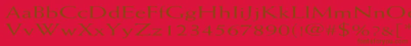 WeissEx Font – Brown Fonts on Red Background