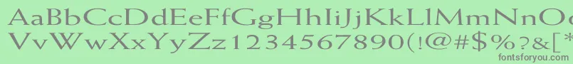 WeissEx Font – Gray Fonts on Green Background