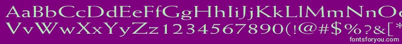 WeissEx Font – Green Fonts on Purple Background