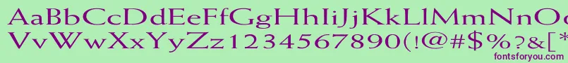 WeissEx Font – Purple Fonts on Green Background