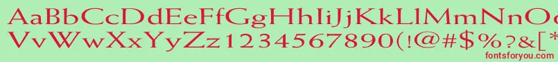 WeissEx Font – Red Fonts on Green Background