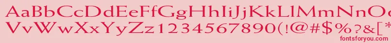 WeissEx Font – Red Fonts on Pink Background