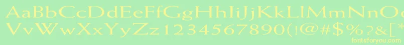 WeissEx Font – Yellow Fonts on Green Background