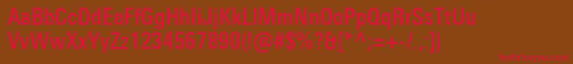 UniversNextProMediumCondensed Font – Red Fonts on Brown Background