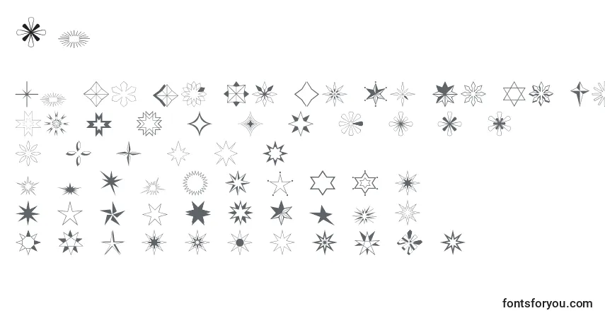 Czcionka Starstwo – alfabet, cyfry, specjalne znaki