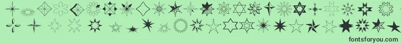 Шрифт Starstwo – чёрные шрифты на зелёном фоне