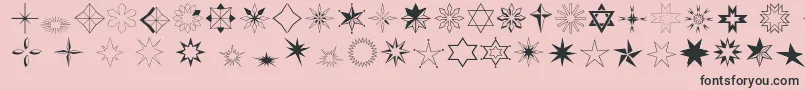 Starstwo Font – Black Fonts on Pink Background