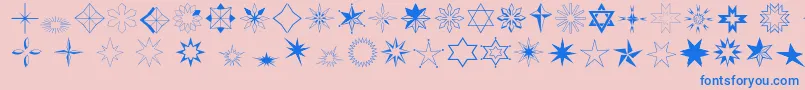 Starstwo Font – Blue Fonts on Pink Background