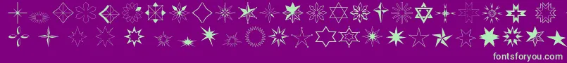 Starstwo Font – Green Fonts on Purple Background