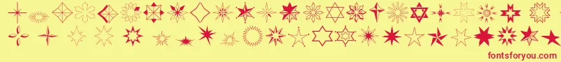 Starstwo Font – Red Fonts on Yellow Background