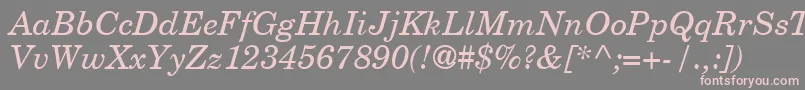 fuente NewYearbookItalic – Fuentes Rosadas Sobre Fondo Gris