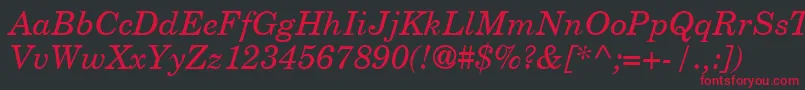 fuente NewYearbookItalic – Fuentes Rojas Sobre Fondo Negro