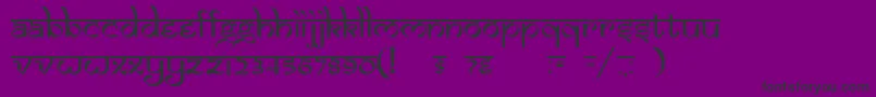 DsIzmirNormal Font – Black Fonts on Purple Background