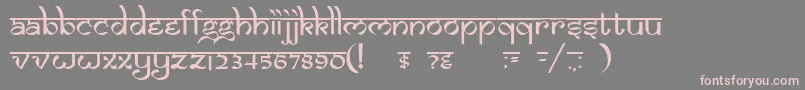 Шрифт DsIzmirNormal – розовые шрифты на сером фоне