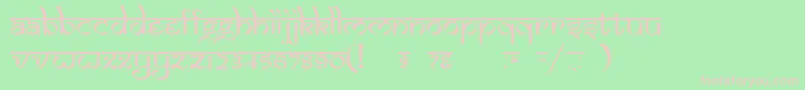 DsIzmirNormal Font – Pink Fonts on Green Background