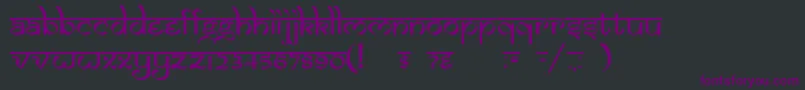 DsIzmirNormal Font – Purple Fonts on Black Background