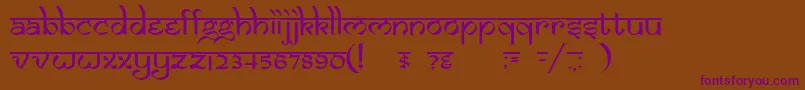 Шрифт DsIzmirNormal – фиолетовые шрифты на коричневом фоне