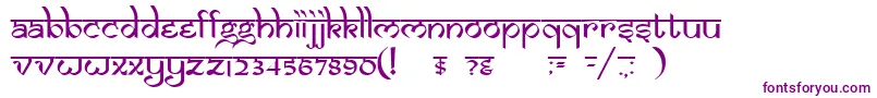 DsIzmirNormal-Schriftart – Violette Schriften auf weißem Hintergrund