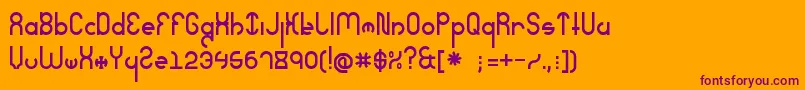 SeverelyExtreme Font – Purple Fonts on Orange Background