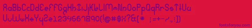 SeverelyExtreme Font – Purple Fonts on Red Background