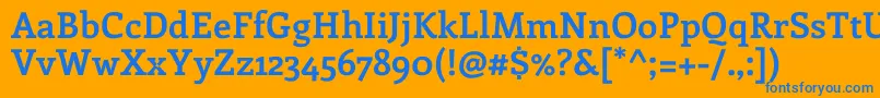 EnriquetaBold Font – Blue Fonts on Orange Background