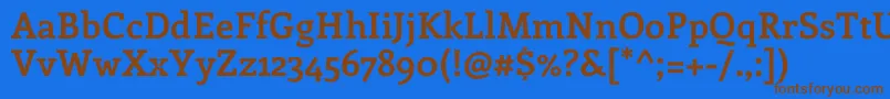 EnriquetaBold Font – Brown Fonts on Blue Background