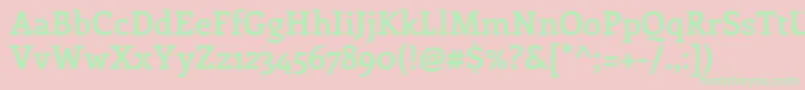 EnriquetaBold Font – Green Fonts on Pink Background