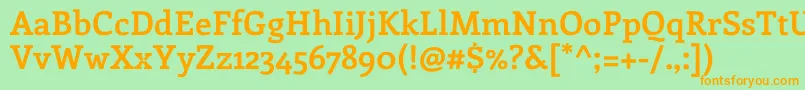 EnriquetaBold Font – Orange Fonts on Green Background