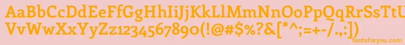 EnriquetaBold Font – Orange Fonts on Pink Background