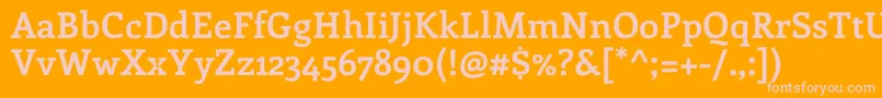 EnriquetaBold Font – Pink Fonts on Orange Background