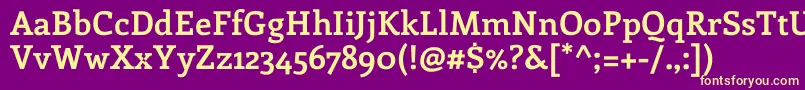 EnriquetaBold Font – Yellow Fonts on Purple Background