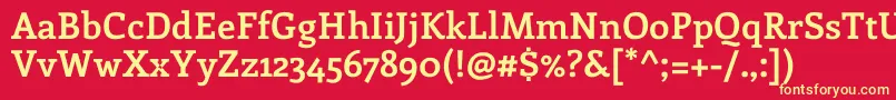 EnriquetaBold Font – Yellow Fonts on Red Background