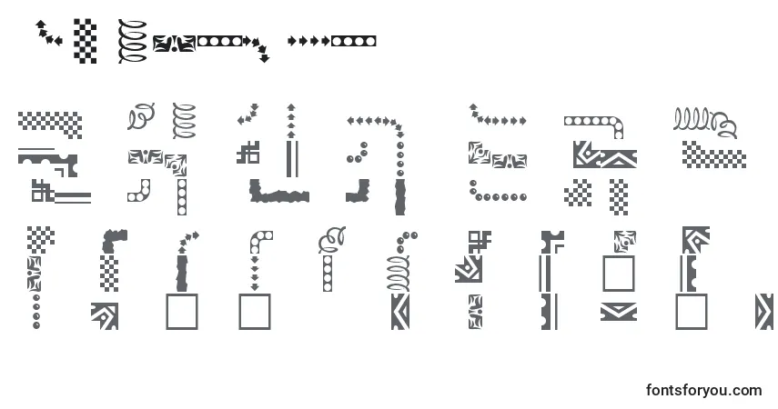 Schriftart Ezborder – Alphabet, Zahlen, spezielle Symbole