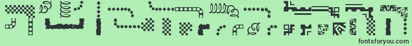 Ezborder Font – Black Fonts on Green Background