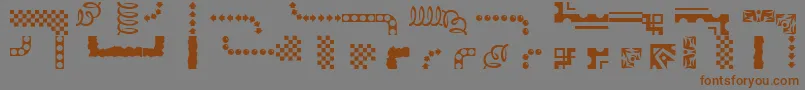 Ezborder Font – Brown Fonts on Gray Background