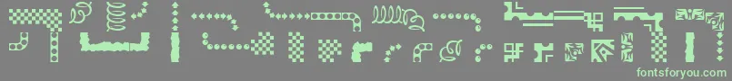 Ezborder-Schriftart – Grüne Schriften auf grauem Hintergrund