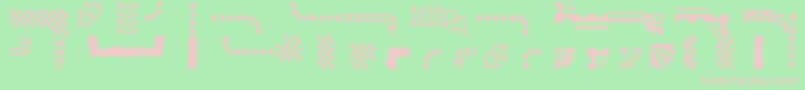 Ezborder Font – Pink Fonts on Green Background