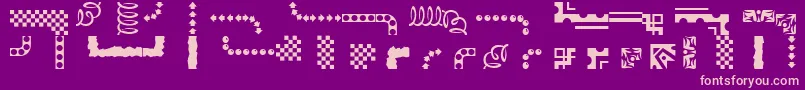 Ezborder Font – Pink Fonts on Purple Background