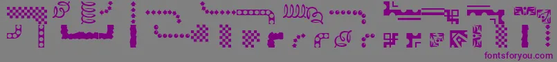 Ezborder Font – Purple Fonts on Gray Background