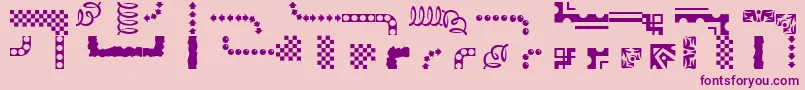 Ezborder Font – Purple Fonts on Pink Background