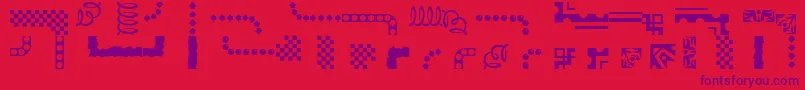 Ezborder Font – Purple Fonts on Red Background