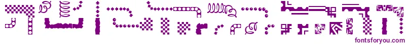 フォントEzborder – 紫色のフォント