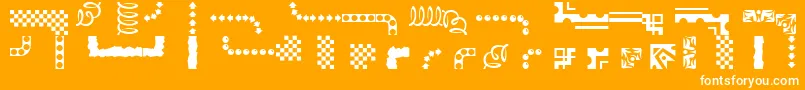フォントEzborder – オレンジの背景に白い文字